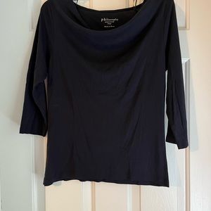 Philosophy large navy blue top.